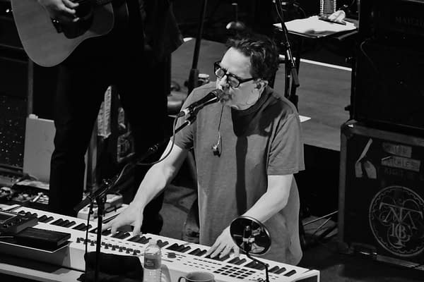 They Might Be Giants vocalist and keyboardist John Linnell doing his thing during the concert. Photo credit: Britt Bender