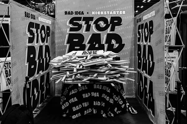 Bad Idea Placard Protests On The Show Floor Of New York Comic-Con