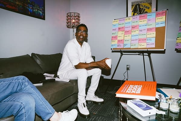 Chris Rock Behind the Scenes, On-Stage in "Selective Outrage" Images