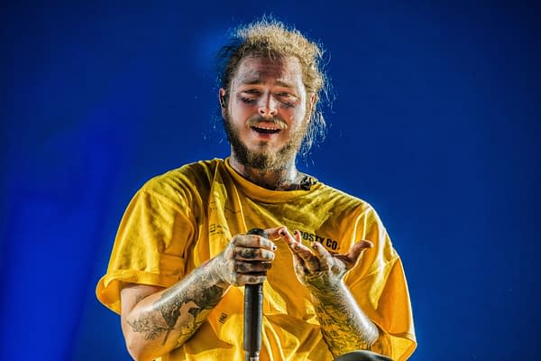 Post Malone performance at Rock Werchter Festival, Werchter, Belgium 5-8 July 2018, photo by Ben Houdijk/Shutterstock.com.