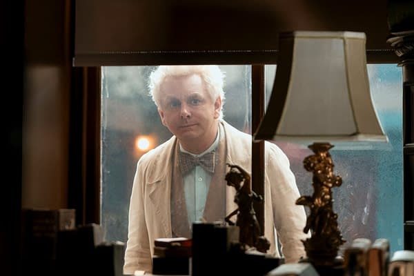 Good Omens 3 Preview Image: Sheen's Aziraphale Takes a Peek Inside