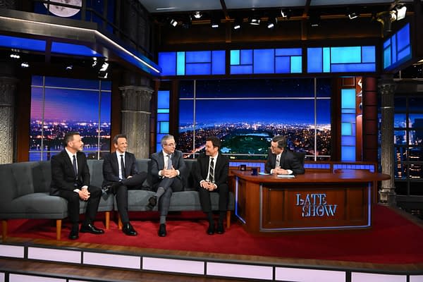 Colbert Reunites "Strike Force Five": Fallon, Kimmel, Meyers & Oliver
