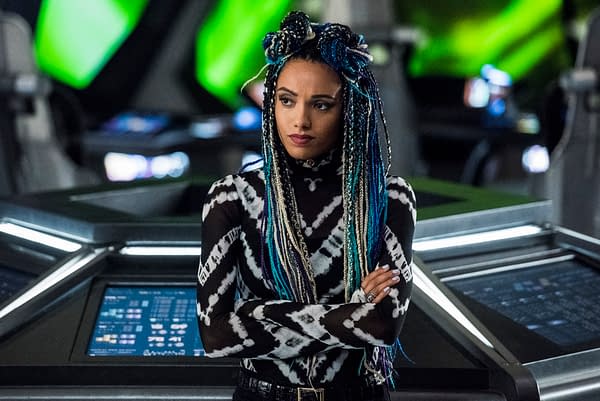 Maisie Richardson-Sellers as Charlie in DC's Legends of Tomorrow, courtesy of The CW.