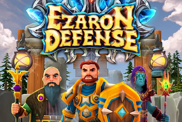 Promotional key art from RVL Games' 3D tower defense game, Ezaron Defense.