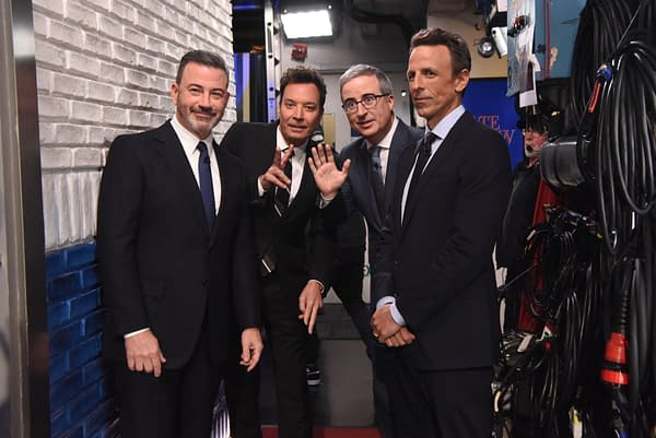 Colbert Reunites "Strike Force Five": Fallon, Kimmel, Meyers & Oliver
