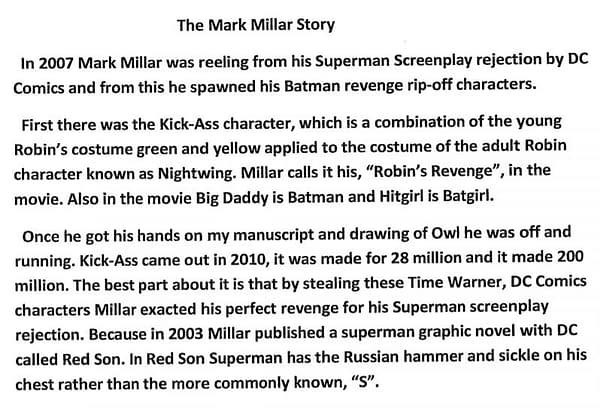 How Not To Sue Marvel Comics And/Or Mark Millar for $1.2 Billion
