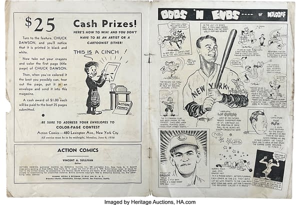 Just The Cover Of Action Comics #1 Sold For Over $400,000 At Auction