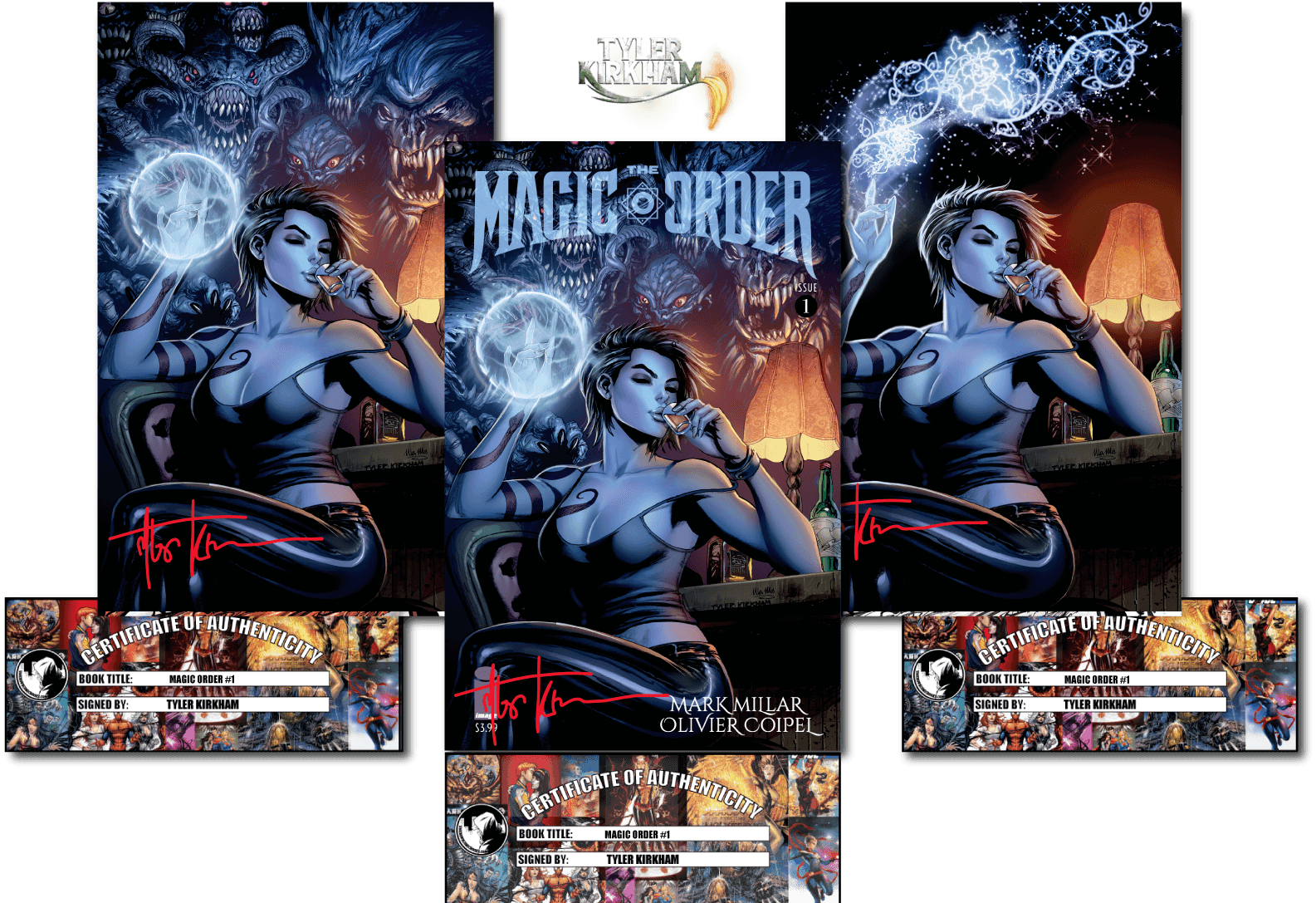 Retailer Exclusive Covers for The Magic Order by Mark Millar and Olivier Coipel for Netflix