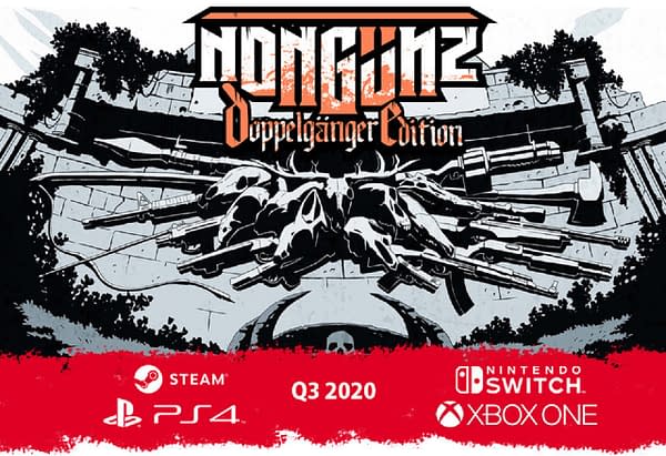 Key art for Nongunz: Doppelganger Edition, an indie action-platformer by developer Brainwash Gang and publisher Digerati.