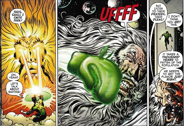 Hey, Fox News, Green Lantern Just Arrested God, Then Punched Him in The Mouth