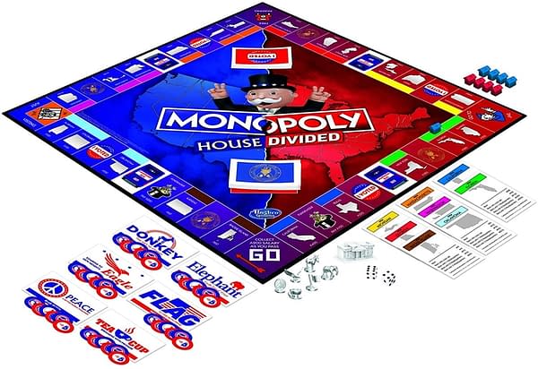 A look at the game board for Monopoly: House Divided, courtesy of Hasbro.