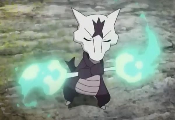 Alolan Marowak showing off a little bit. Credit: Pokémon the Series screenshot.