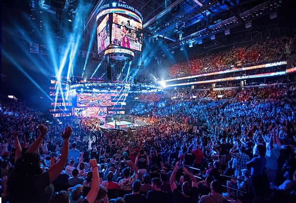 Fans gather to watch WWE SummerSlam in the pre-COVID era, when the only thing you needed to worry about was the really bad BO