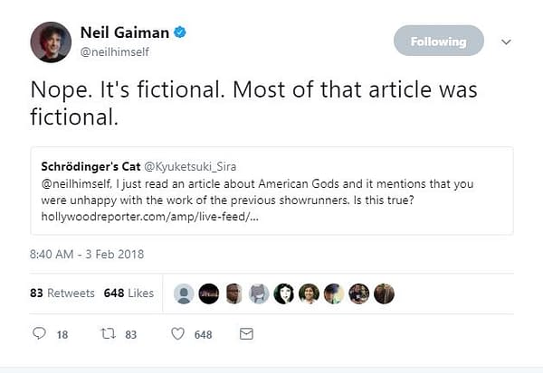 American Gods Season 2: Neil Gaiman Denies Article Allegations