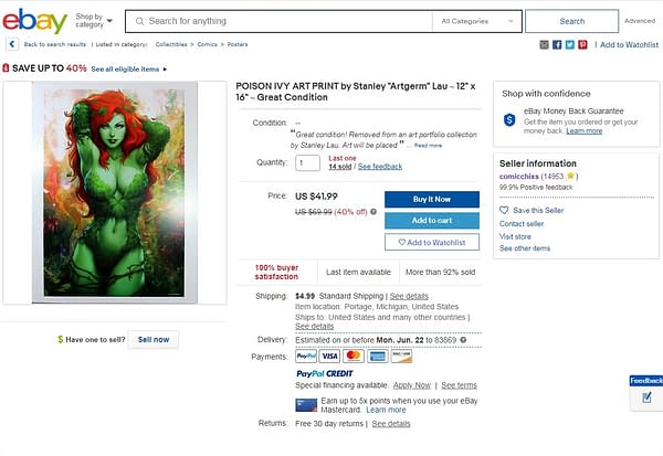 Poison Ivy Poster Sold