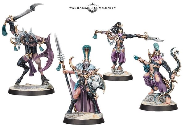 The Dread Pageant, a warband of Hedonites of Slaanesh that are one of the two featured in Games Workshop's new game, Warhammer Underworlds: Direchasm.
