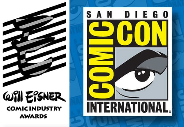 It's Eisner night! Be the first to hear who won the Eisner. Winner list revealed for 2020 Eisner Awards. Credit: Eisner Logo and SDCC logo.
