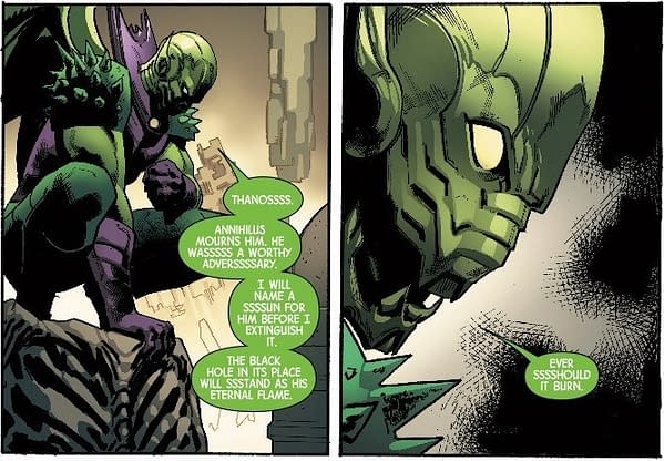 Annihillus Pays Touching Tribute to Thanos in Next Week's Guardians of the Galaxy #3