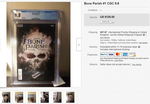 Netflix Speculators Paying $120 for Bone Parish #1.