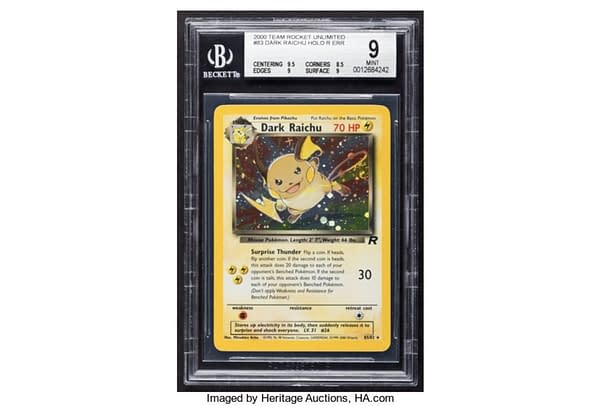 Dark Raichu Secret Rare for auction. Credit: Heritage