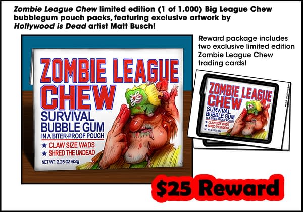 Zombie League Chew Kickstarter graphic reward level