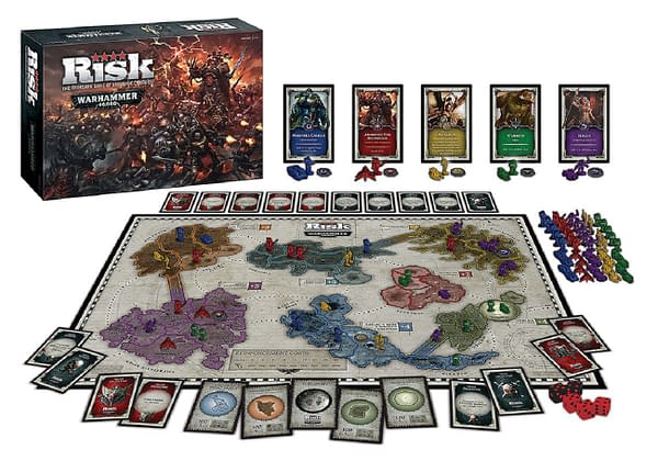 Risk: Warhammer 40,000's official board and pieces.