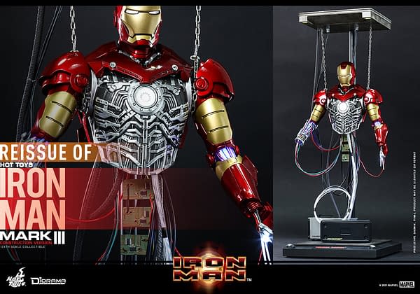 Build Your Own Iron Man Workshop With Hot Toys Mark III Reissue  Hot Toys has announce dates reissue of the Mark II armor set from Iron Man giving collectors a change to build up their own workshop  #TonyStark rebuild his #IronMan Mark III Armor and #HotToys has announce the Construction Version Reissue  Iron man, marvel, hot toys     