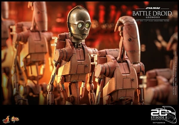 Star Wars Battle of Geonosis Battle Droid Deploys at Hot Toys