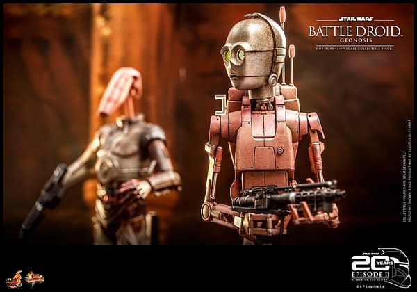 Star Wars Battle of Geonosis Battle Droid Deploys at Hot Toys