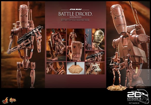 Star Wars Battle of Geonosis Battle Droid Deploys at Hot Toys