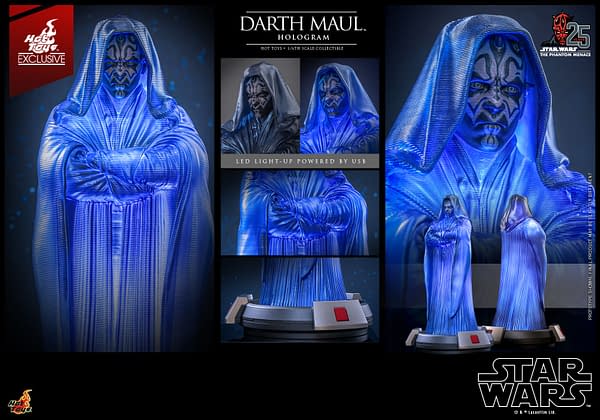 Hot Toys Unveils New Star Wars Hologram Darth Maul LED Figurine