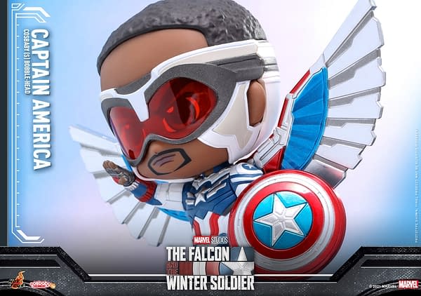 Sam Wilson Captain America Cosbaby Flies On In From Hot Toys