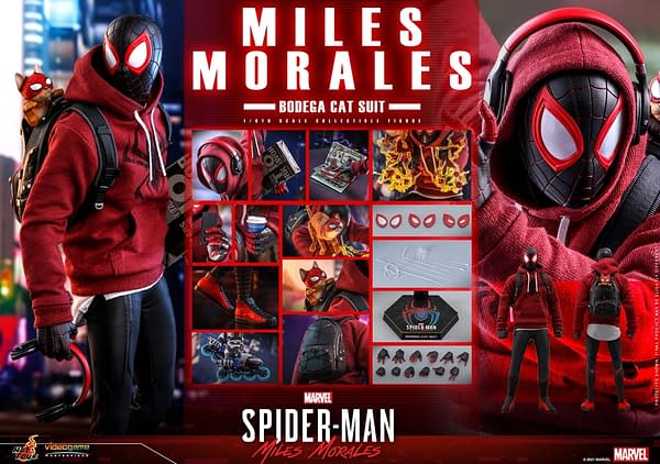 Miles Morales Spider-Man Swings To Hot Toys With His Bodega Cat Suit