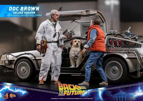 Back to the Future Doc Brown Travels Through Time with Hot Toys