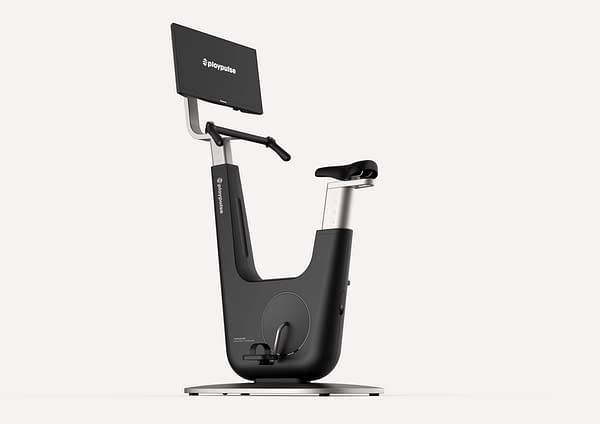 The Playpulse ONE, a new video game console that is also, arguably primarily, a stationary exercise bike.