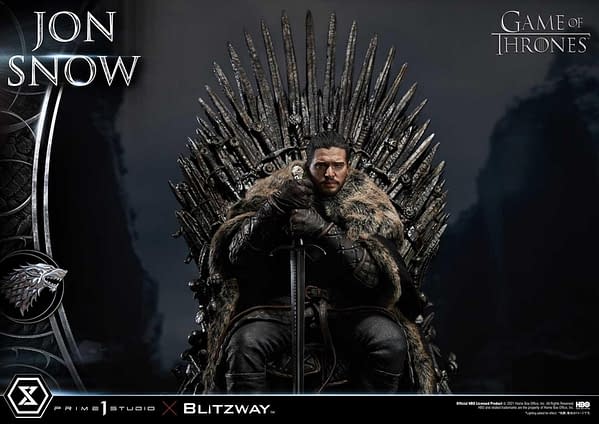 Game of Thrones Jon Snow Sits on the Iron Throne With Prime 1 Studio