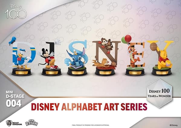 Beast Kingdom Debuts New Disney 100 Art Letters Statue Set