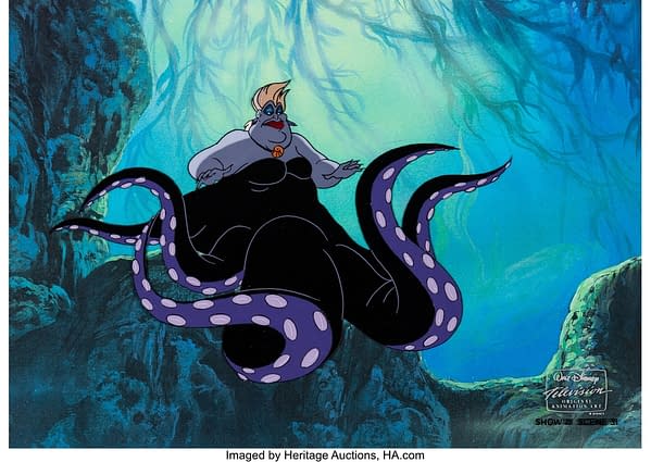 The Little Mermaid "Heroes" Ursula Production Cel. Credit: Heritage
