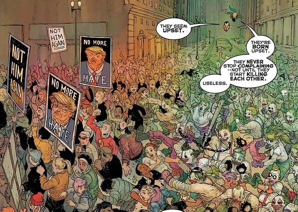 Frank Miller and Rafael Grampa Show President Donald Trump's 2020 Re-election Campaign in Batman: Dark Knight: The Golden Child