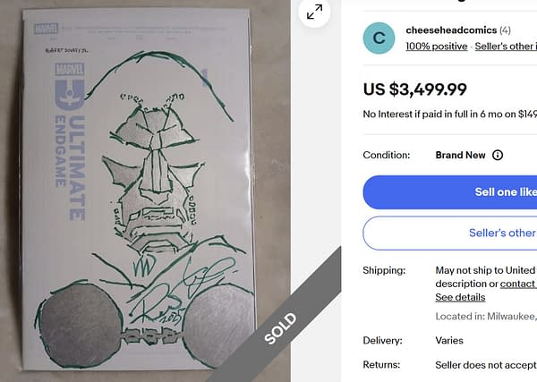 Fake Robert Downey Jr Ultimate Endgame Sketch Cover Sells For $3500