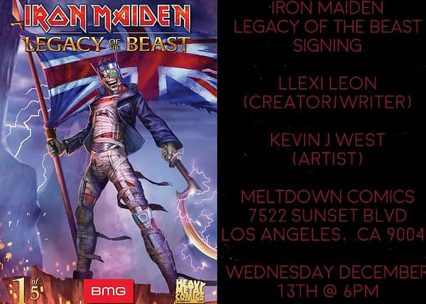 Iron Maiden Meltdown Comics Exclusive: Legacy of the Beast Signing Tonight