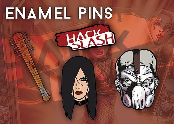 Hack/Slash "Big Hack Energy-Sized" Omnibus Hardcover #1 Kickstarter Enamel Pins
