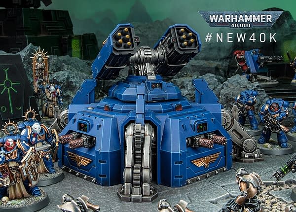 A scenic shot of the Hammerfall Bunker, a new model for the ninth edition of Warhammer 40,000.