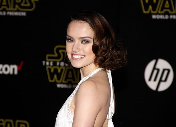 Daisy Ridley at the World premiere of 'Star Wars: The Force Awakens' held at the TCL Chinese Theatre in Hollywood, USA on December 14, 2015. Editorial credit: Tinseltown / Shutterstock.com