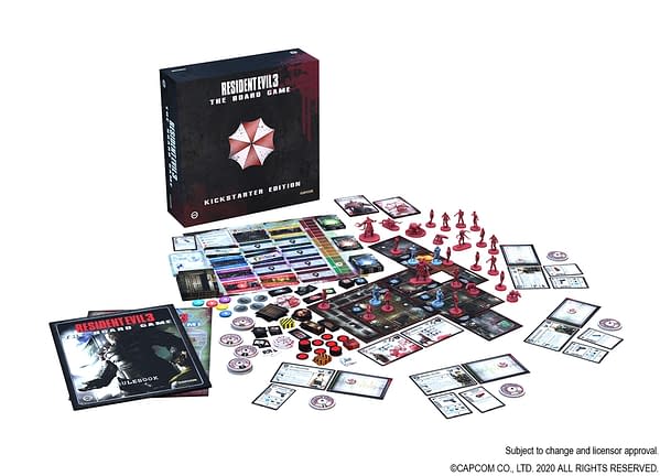 A look at Resident Evil 3 The Board Game and all of the pieces it comes with, courtesy of Capcom.
