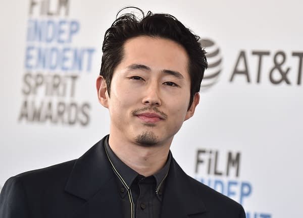Steven Yeun arrives for the 2019 Film Independent Spirit Awards on February 23, 2019 in Santa Monica, CA. Editorial credit: DFree / Shutterstock.com