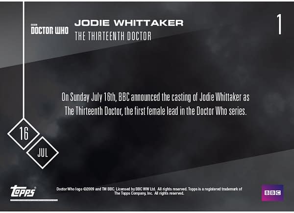 Doctor Who: Topps Trading Card For The 13th Doctor Available – That Was Fast