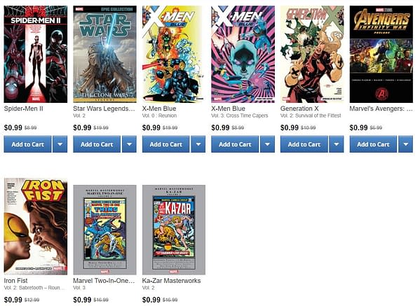 All Marvel Comics Trade Paperbacks Out Today Are, Again, 99 Cents on ComiXology