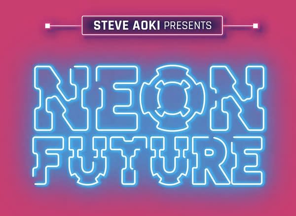 The logo to Neon Future, the new Steve Aoki comic. Credit: Webtoon.