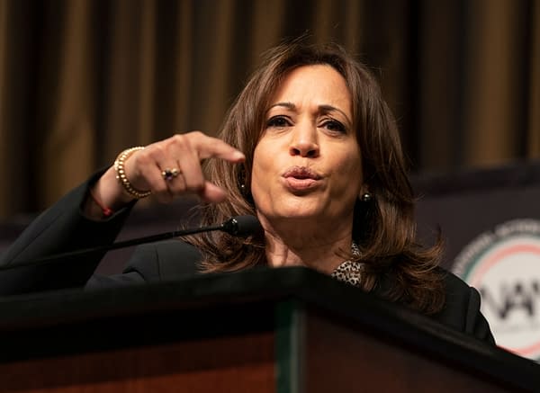 New York, NY - April 5, 2019: Democratic Presidential candidate US Senator Kamala Harris speaks during National Action Network 2019 convention at Sheraton Times Square. (Image: lev radin / Shutterstock.com)